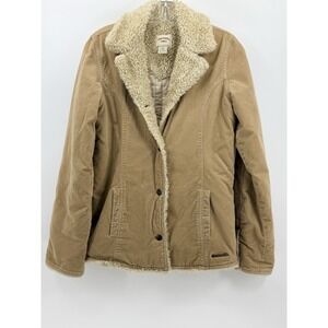 Abercrombie & Fitch Tan Corduroy Sherpa Lined Western Jacket Juniors XL